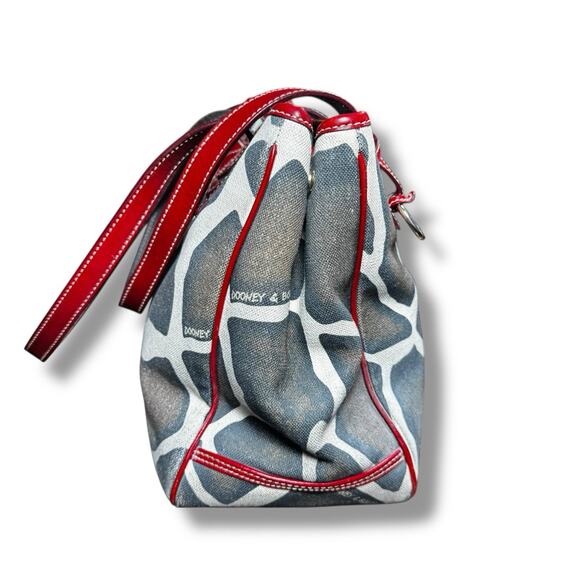 Dooney & Bourke Giraffe Print Leather Tote Purse w/ Matching Clutch & Key Case - Picture 5 of 11